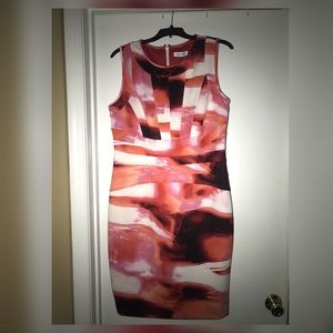 Pink Calvin Klein Sheath Dress